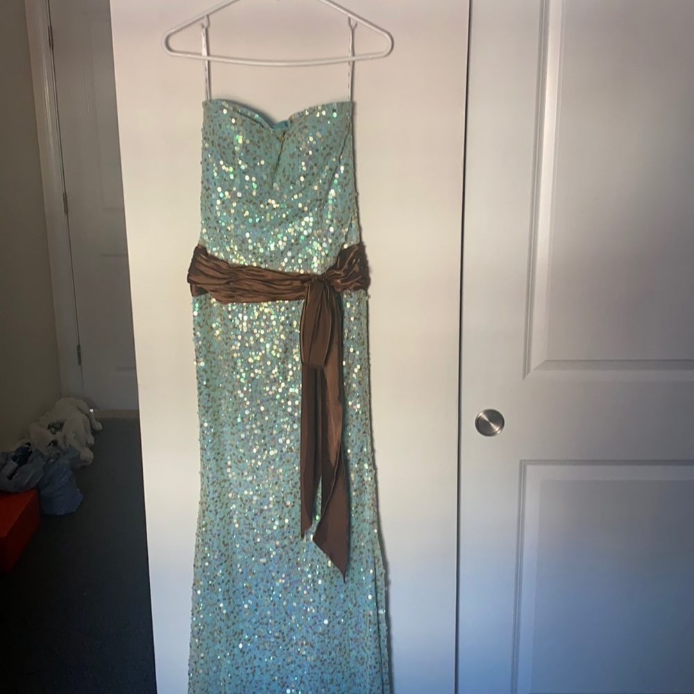 Beyond strapless prom dress